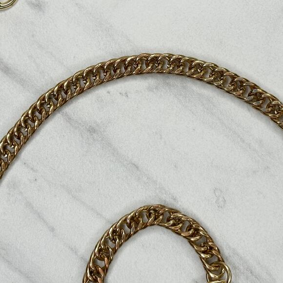 Gold Tone Chain Link Purse Handbag Bag Replacement Strap - Picture 8 of 11